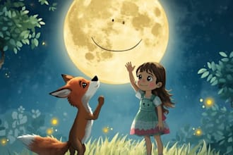 draw amazing 3d children book illustration and children story book for kids