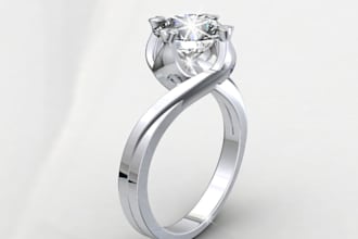 make 3d jewelry design, silver jewelry cad modeling, gemstone setting rendering