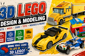 custom 3d lego moc, technic car, bike, ship, with bricklink and pdf instruction