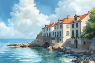 paint original watercolor landscape painting