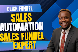 design a high converting sales funnel and automations on clickfunnels expert