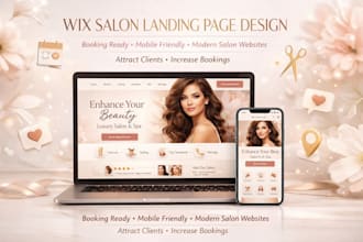 do wix salon landing page