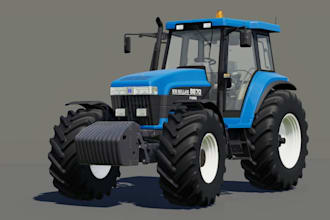 create3d farming simulator,tractor model, excavator,forestry harvester,machinery