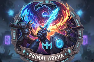 design a custom moba gaming logo