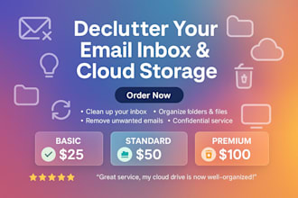 declutter and organise your email inbox and cloud storage