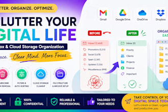 declutter and organise your email inbox and cloud storage