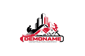 create real estate plumbing mortgage and construction logo