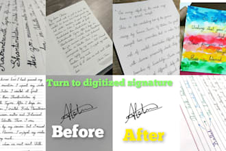 write notes, letters with graceful cursive handwriting