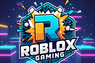 design a custom roblox gaming logo