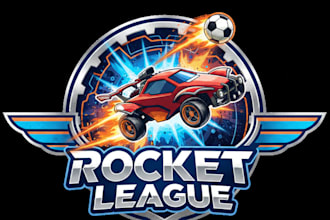 design a custom rocket league gaming logo