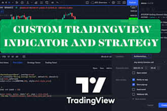 code custom tradingview indicator or strategy in pinescript alert backtest