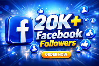buy 20,000 organic facebook followers fast