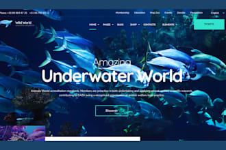 design aquarium website fish pet website aquarium shopify store seafood store