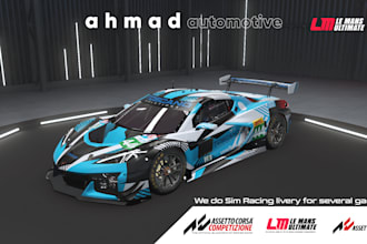 design livery for le mans ultimate, iracing and acc