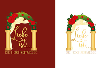 design a logo for a wedding, anniversary, marriage, or event