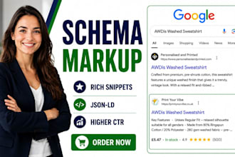 setup schema markups structured data rich snippets
