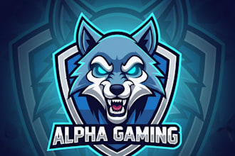 create high quality wolf mascot logo with t shirt design