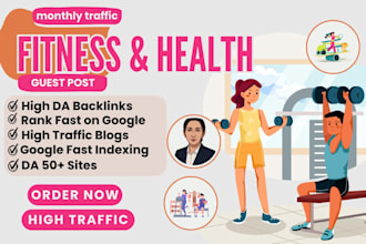 do health, fitness, skin care guest post backlink on high da USA,UK health blog