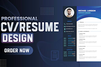 design professional resume, cover letter and CV template