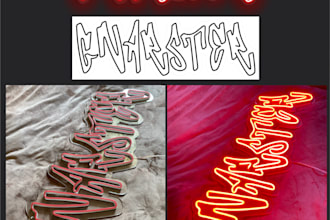 create a cnc ready led sign design in ai format