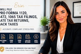 file pro forma 1120, 5472, 1065 tax filings, late tax returns, back taxes