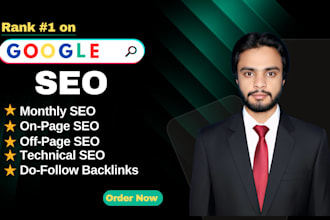 do complete monthly SEO service on page, off page, technical
