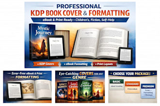 design KDP book cover KDP book formatting amazon kdp cover for ebook publishing