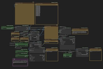 create advanced comfyui image and video workflow with lora training, controlnet