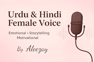 record urdu hindi female voice over