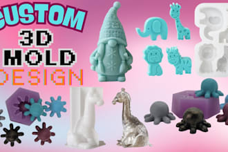 3d silicone mold design injection mold plastic design clay cutter soap cake stl