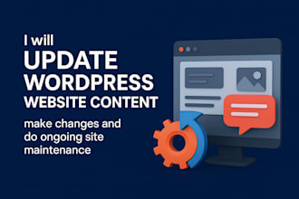 update wordpress website content make changes and do ongoing site maintenance