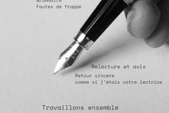 correction et relecture, dactylographie, traduction