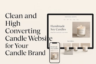 design a clean and high converting candle website for your candle brand