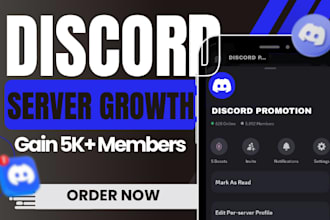 do discord promotion, discord server growth, and advertise to active real member