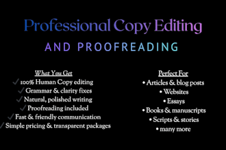 professional copy editing in english and german