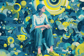 stunning illustration psychedelic, lifestyle, surrealism