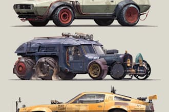 design scifi tank, airplane, futuristic car, aircraft military