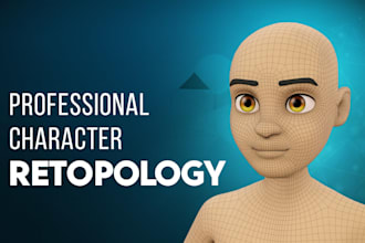 do 3d model retopology, uv unwrapping, and texture baking