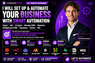 zapier n8n ai agent monday crm pipedrive gohighlevel crm supabase notion wix