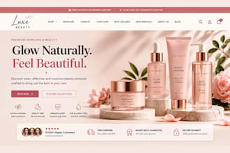 design skincare website beauty website cosmetics lipstick skincare shopify store