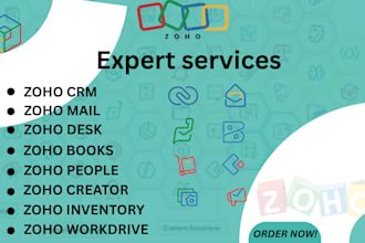 be your expert for zoho CRM, books, mail, inventory