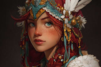 create fantasy character portrait art