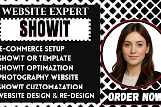 design, customize, and redesign your showit website or showit template