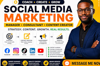 coaching content creating facebook  social media marketing manager consultant