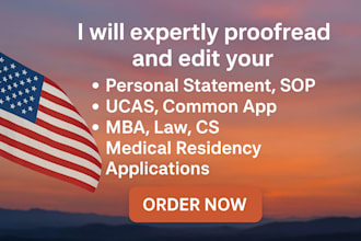 proofread and edit your personal statement sop ucas MBA law cs graduate school