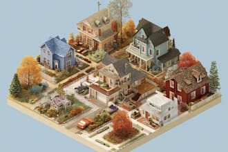make unique isometric illustration