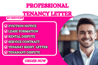 draft professional tenancy dispute and request letters, eviction notice