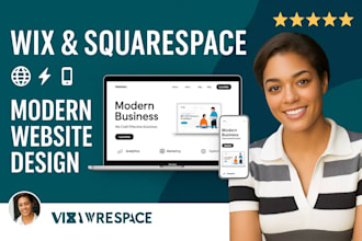 build a modern, high converting wix or squarespace website