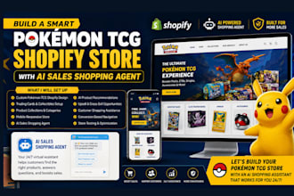 be ai sales shopping agent design pokemon shopify store pokebox tcg website