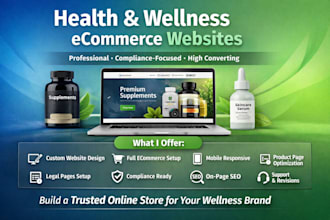design a professional compliance focused health and wellness woocommerce website